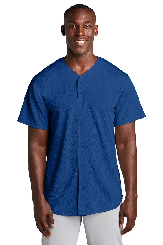 Stylish Polos Sport-Tek Mens Tough Mesh Moisture Wicking Short Sleeve Jersey - True Royal Blue