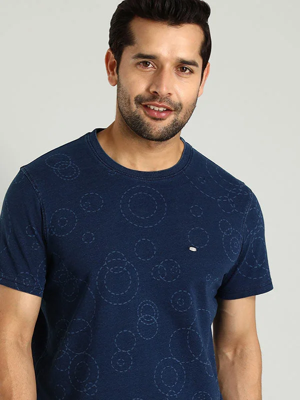 Designer Ties Men Printed Crew Neck T-Shirt