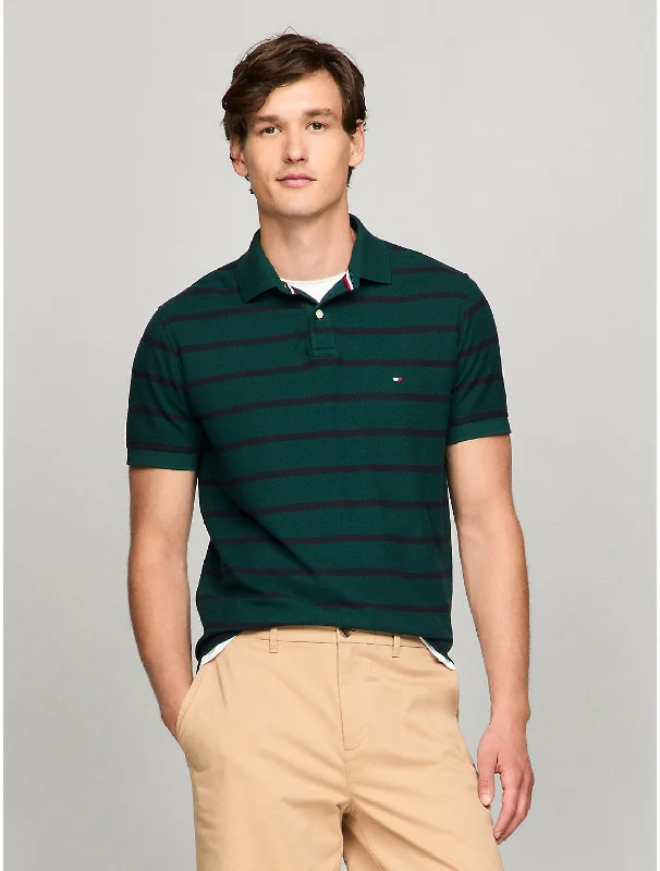 Graphic Caps Tommy Hilfiger Men's Regular Fit Stripe Wicking Polo