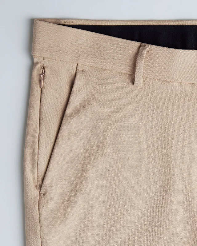 Comfortable Style Tailored Smart Pants - Beige