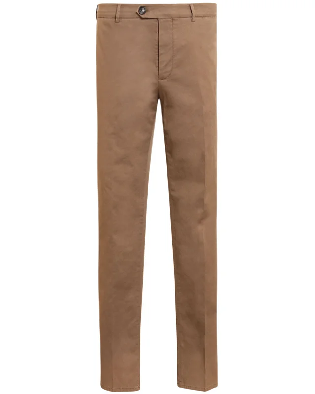 Soft Fabrics Brown Italian Fit Chino Pant