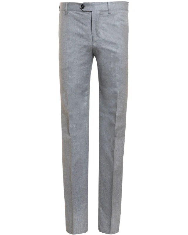 Casual Wear Grigio Perla Wool Dress Trouser