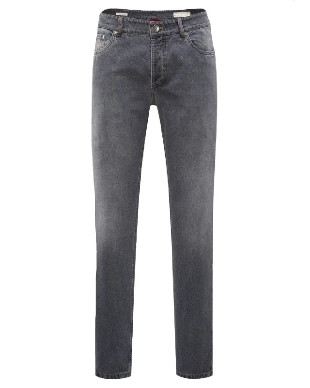 Relaxed Fit Dark Grey Denim Jeans