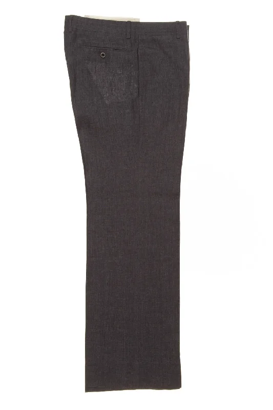 Classic Leather Hermes - Dark Blue Linen Dress Pants - IT 52