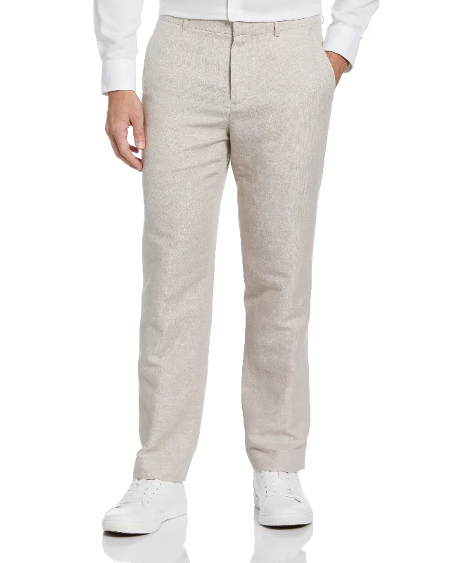 Stylish Sneakers Natural Linen Blend Suit Pant