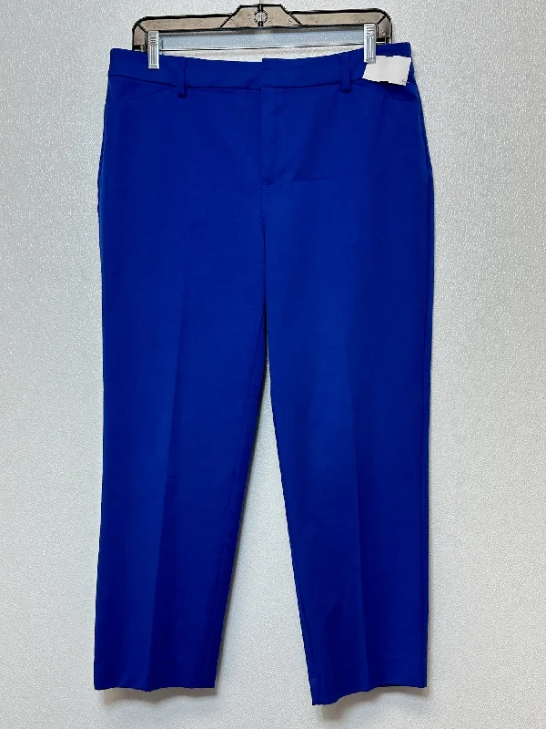 Printed Jackets Pants Ankle By Charter Club O In Royal Blue, Size: 10