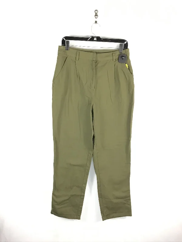 Casual Polos Pants Ankle By Forever 21 In Green, Size: L