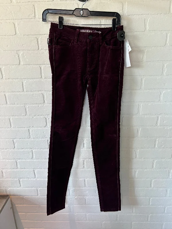 Stylish Polos Pants Corduroy By Zadig And Voltaire In Purple, Size: 2