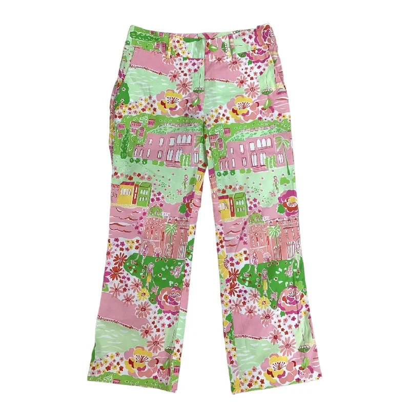 Light Jackets Pants Cropped By Lilly Pulitzer In Floral Print, Size: 0