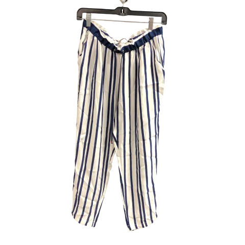 Leather Bags Pants Joggers By Zara In Striped Pattern, Size: M