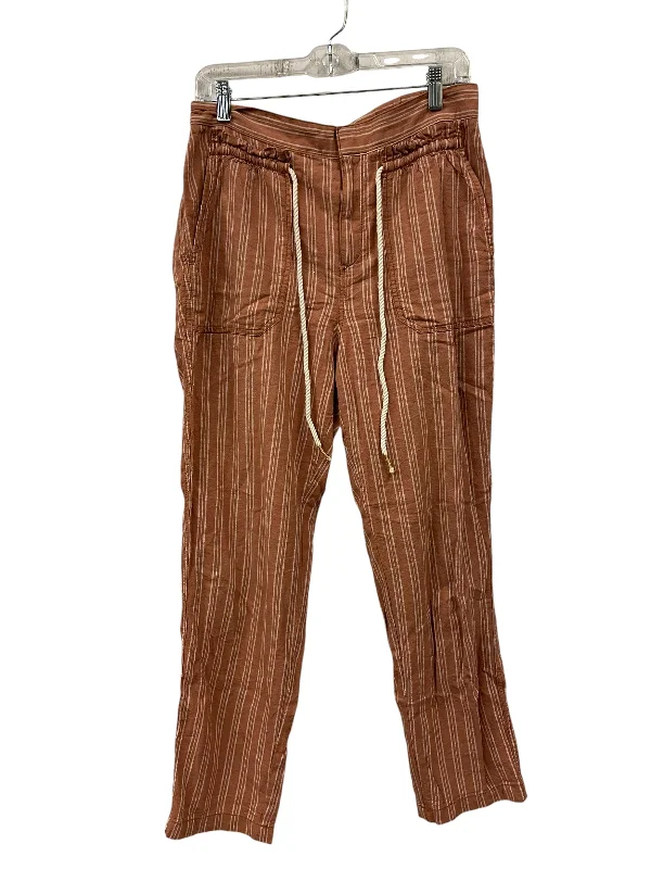 Urban Comfort Pants Linen By Anthropologie In Orange, Size: S