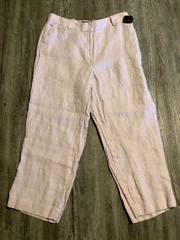 Work Boots Pants Linen By Talbots In Pink, Size: M