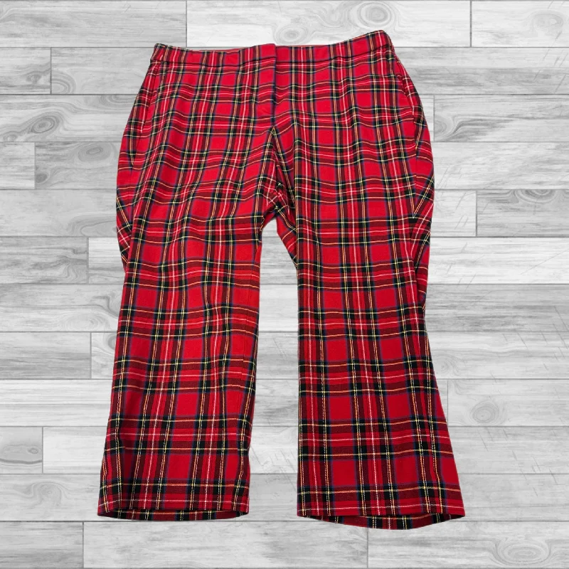 Stylish Sweaters Pants Other By J. Crew In Plaid Pattern, Size: 18