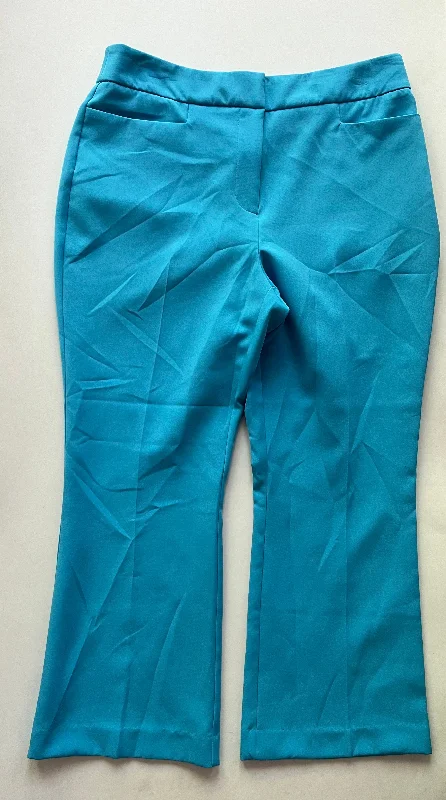 Smart Casual Pants Work/dress By New York And Co In Turquoise, Size: 10