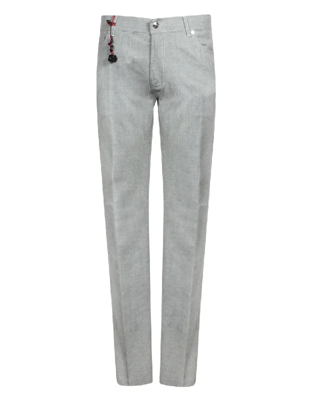 Graphic Caps Light Grey Cashmere 5 Pocket Pant