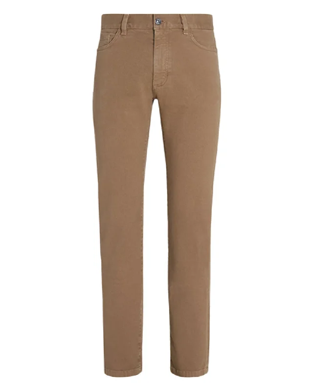 Lounge Wear Dark Taupe 5 Pocket Pants