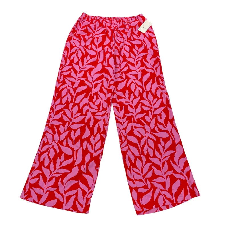 Effortless Style PINK & RED A NEW DAY PANTS WIDE LEG, Size M