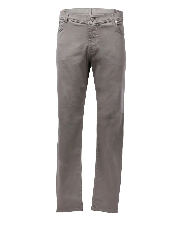 Comfortable Outfits Khaki Denim 5 Pocket Pant