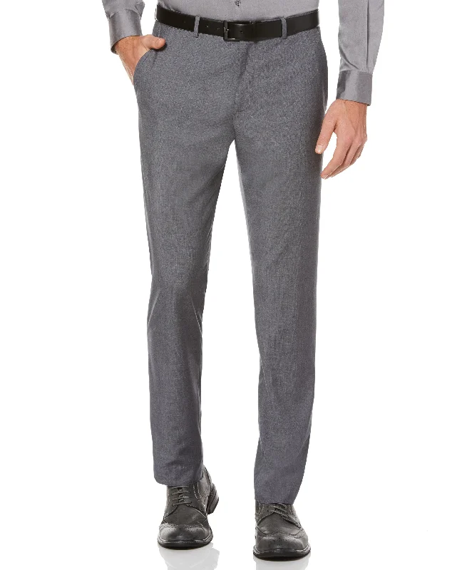 Printed Pants Slim Fit Textured Suit Pant