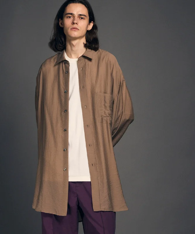 Soft Fabrics Sheer Silk Prime-Over Shirt Coat