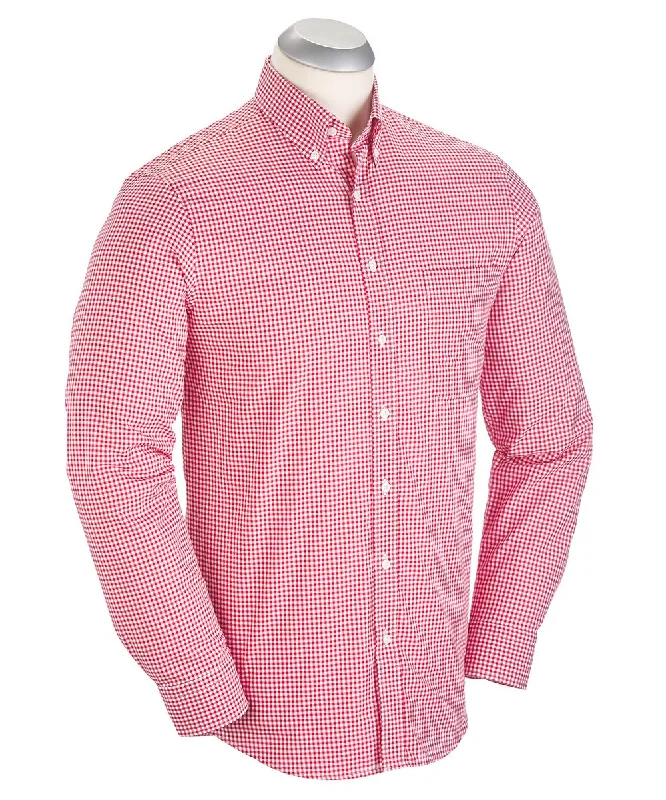 Soft Layers Signature 100% Cotton Gingham Long Sleeve Sport Shirt