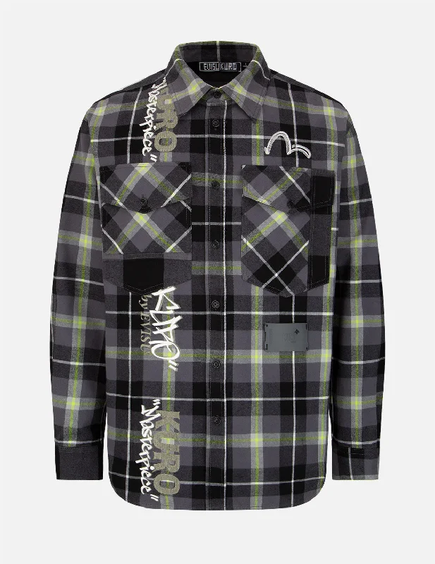 Light Jackets Contrast Pockets Plaid Flannel Shirt