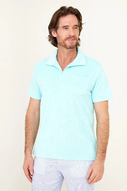 Comfy Apparel Terry Polo - Sea Green