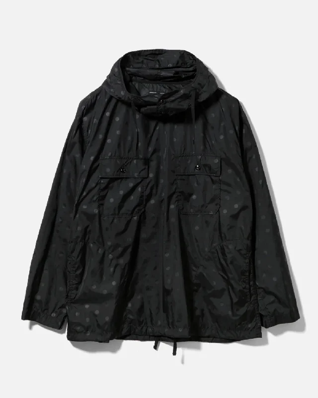 Bright Shirts Cagoule Shirt - Black Polka Dot Nylon Taffeta