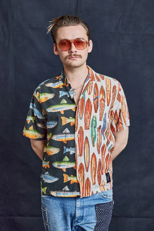 Sporty Chic 50/50 Hawaiian Shirt - Boards and Bass