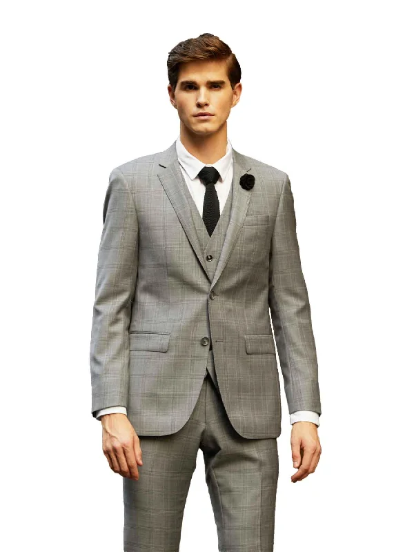 Comfy Apparel FW6-Silver Check Signature Suit Jacket