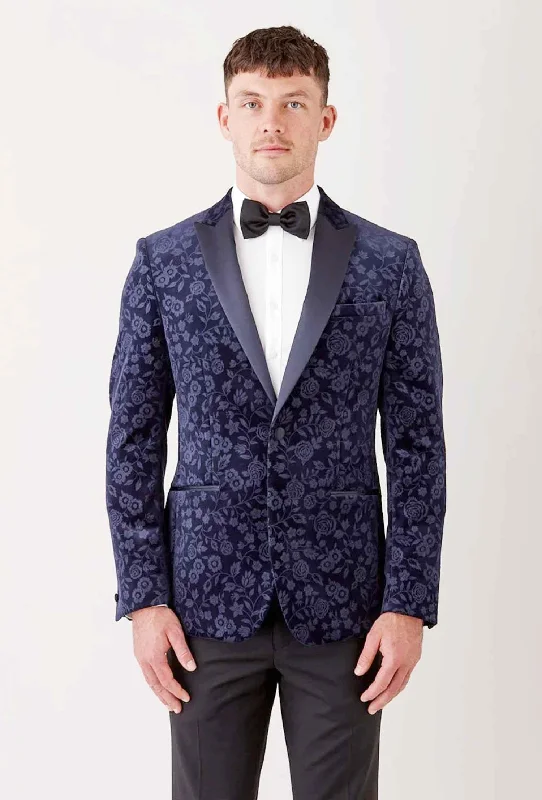 Smart Casual Juwan Navy Paisley  Dinner Jacket