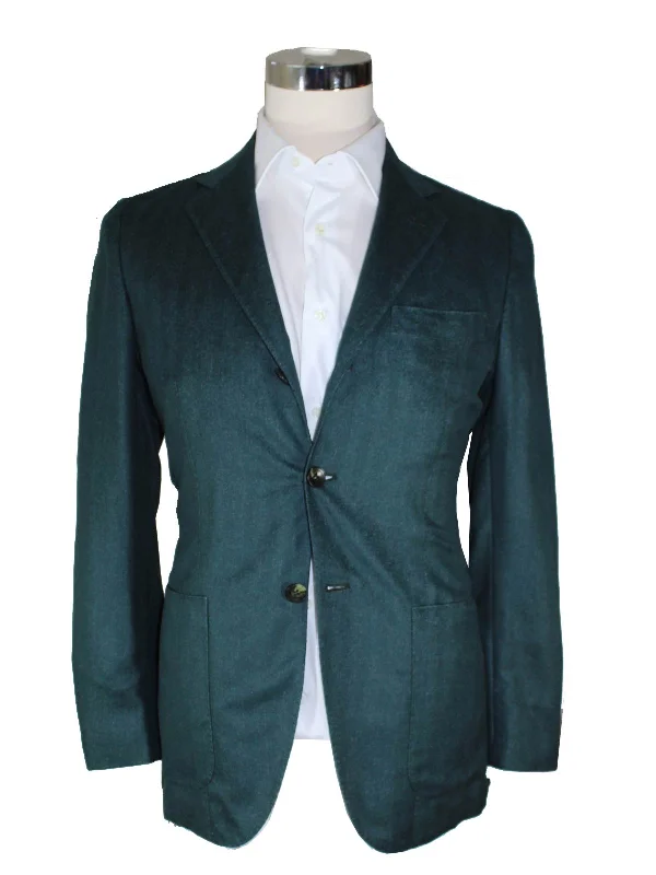 Casual Chinos Kiton Vicuna Sport Coat Dark Green - Lasa EUR 48/ US 38 R SALE