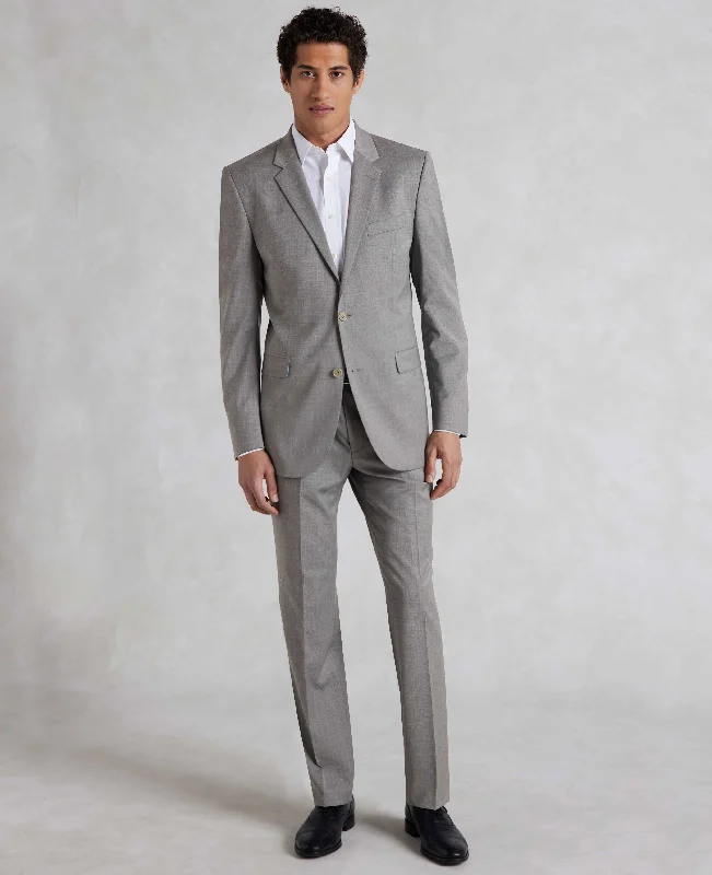 Casual Cardigans Mid-Grey Wool-Blend Tailored Suit