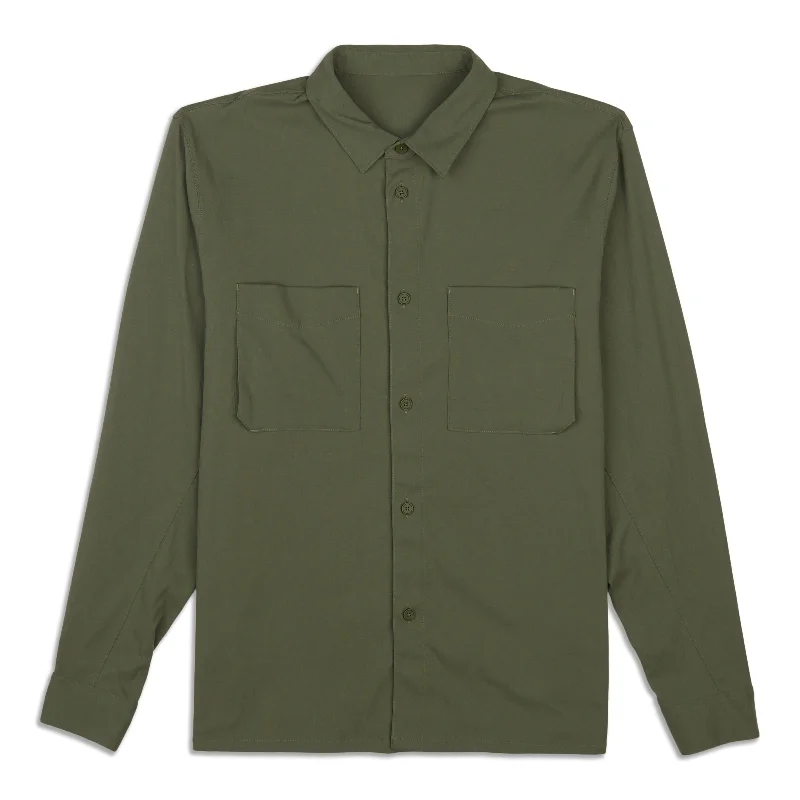 Easygoing Fashion Relaxed-Fit Long-Sleeve Button-Up Shirt - Resale