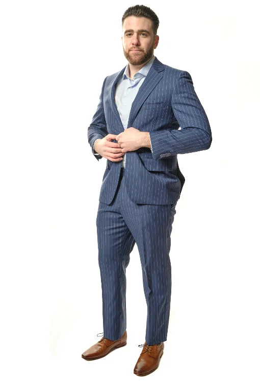 Bright Shirts Classic Fit Blue Stripe Two Piece Suit ST-PR20-7