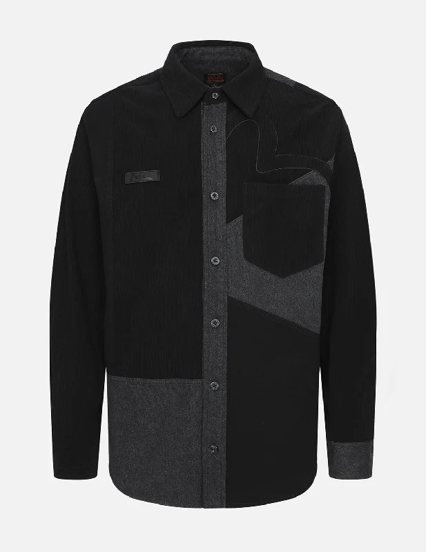 Premium Comfort Seagull Appliqué Patchwork Shirt