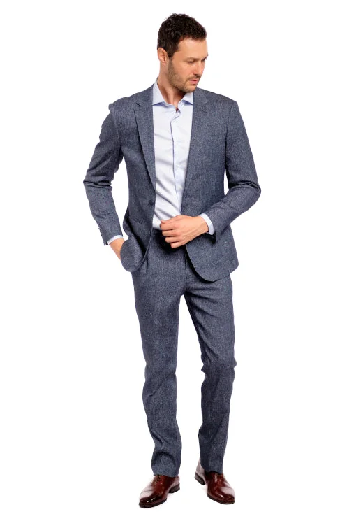 Stylish Blazers Slim Fit Denim Stretch Two Piece Suit GB-ITA-10