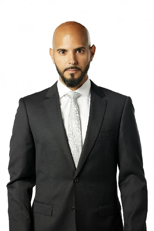 Stylish Apparel Slim Fit Midnight Zig Zag Two Piece Suit GB-329