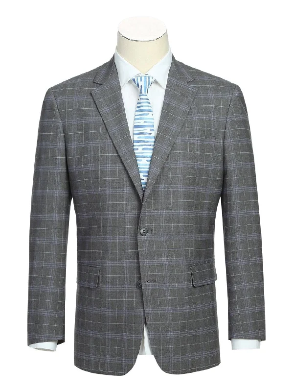 Warm Jackets Men's Classic Fit Checked Suits