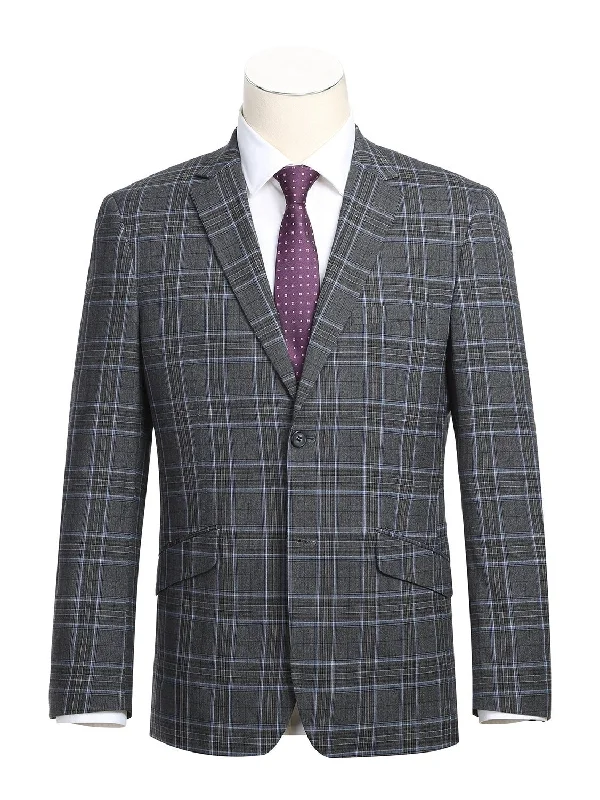 Cozy Fit Men's Slim Fit Checked Suits