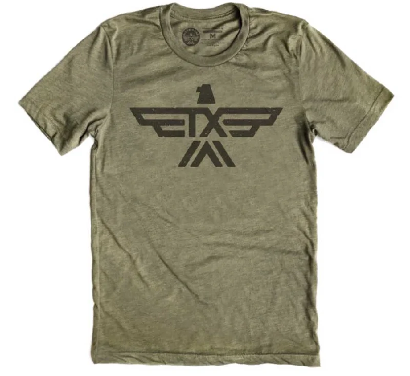 Dapper Suits Texas Thunderbird T-Shirt - Olive